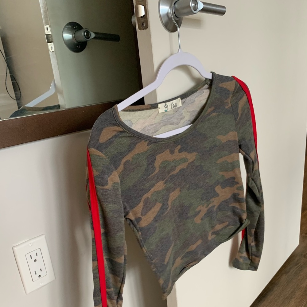 Camp Top with Red Stripes